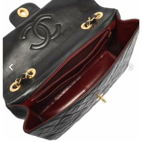 Chanel 2.55 XL Vintage Jumbo Classic Single Flap Timeless Maxi Cc Black - Picture 8 of 15